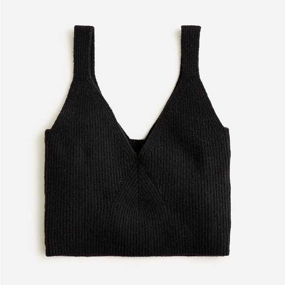 J. Crew Tops - J.Crew cashmere blend cropped sweater tank - perfect for laying this fall